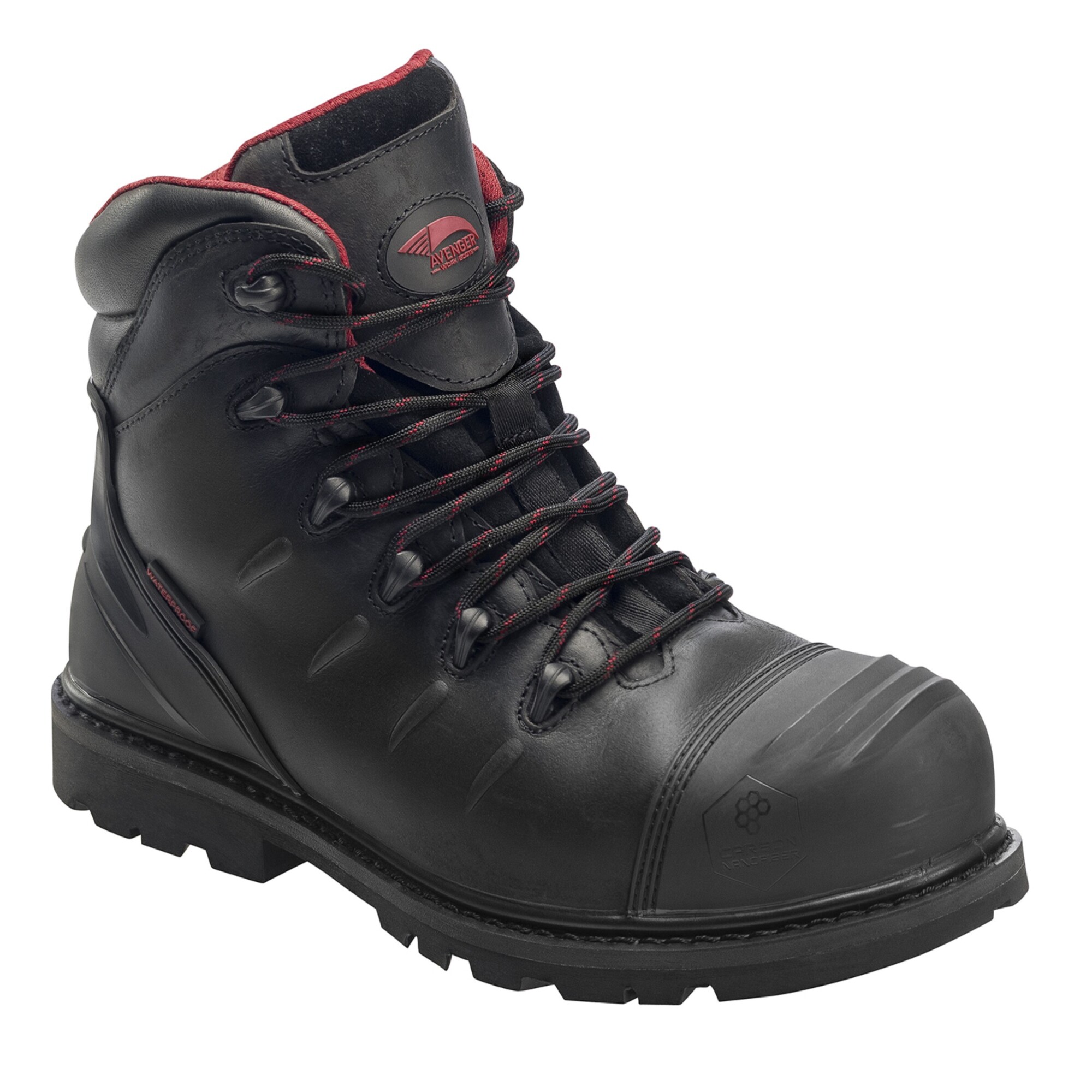 Avenger Hammer Men's Work Boots — Carbon Nano-Fiber Toe, Puncture Resistant, Waterproof, Black, Size 8.5 Wide, Model# A7547-8.5W